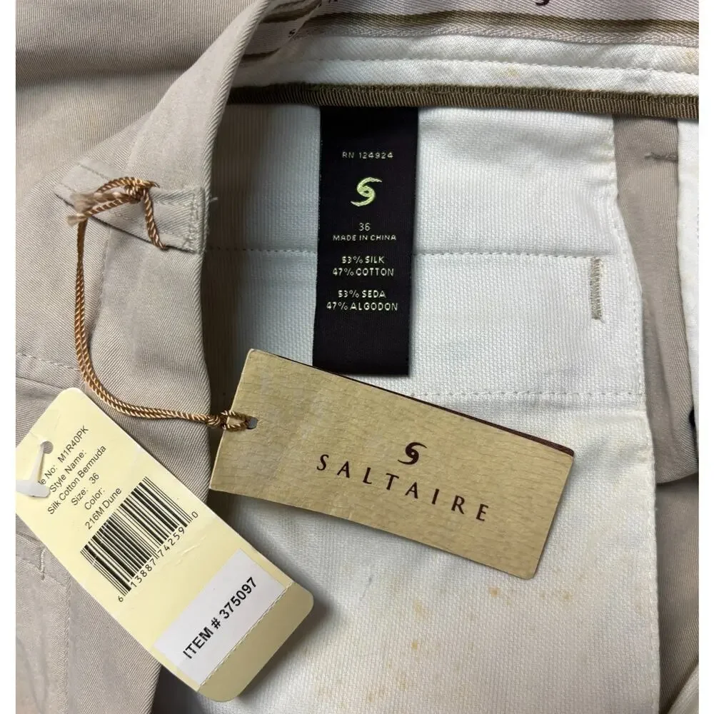 Nautica Saltaire PING Cargo & Chino Shorts Bundle Tan Beige Size 36 New Lot 4